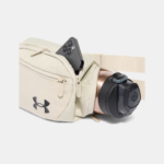 UA Under Armour Flex Unisex Sports Training Waist Bag, Shoulder Bag, Crossbody Bag, Portable Chest Bag-Black / White