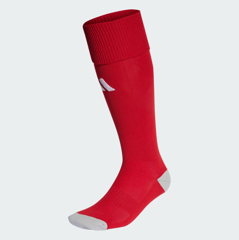 Adidas Milano 23 Football Socks, Cushioned Knee High Sports Socks for Match Day & Training, Breathable Comfort Fit, Unisex Football Essentials,Power Red