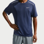 Nike Men’s Dri-FIT Quick Dry Short Sleeve Running Top Breathable Sports T-Shirt for Gym Training & Fitness Royal Blue