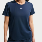 Nike Women's Dri-FIT Quick Dry Short Sleeve Running Top Breathable Sports T-Shirt for Gym Training & Fitness Black