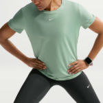 Nike Women's Dri-FIT Quick Dry Short Sleeve Running Top Breathable Sports T-Shirt for Gym Training & Fitness Black