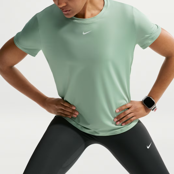 Nike Women's Dri-FIT Quick Dry Short Sleeve Running Top Breathable Sports T-Shirt for Gym Training & Fitness  Steam