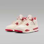 Jordan 4 Retro Pale Ivory and Tough Red