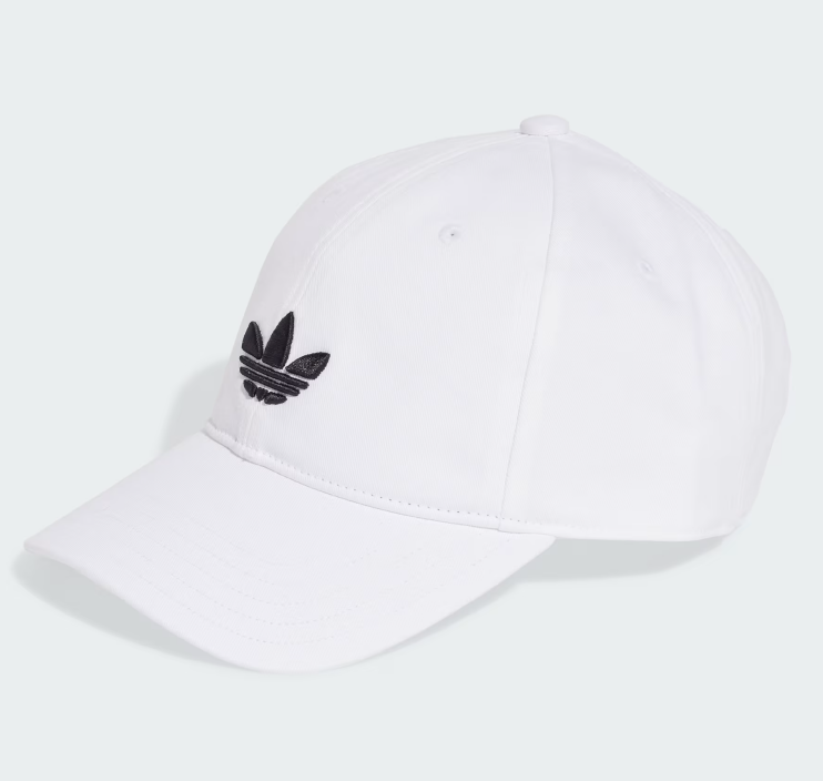 Adidas Adicolor Classic Trefoil Baseball Cap (White)
