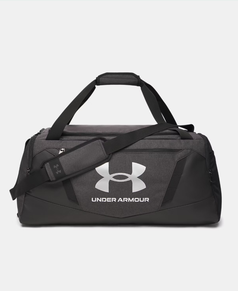 UA Undeniable 5.0 Medium Duffle Bag - Black Medium Heather / Black / Metallic Silver - 011