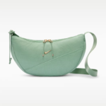Nike AURA practical crescent-shaped crossbody bag for summer storage with zippered pockets and adjustable shoulder strap-Steam/Steam/Light Transparent Gold