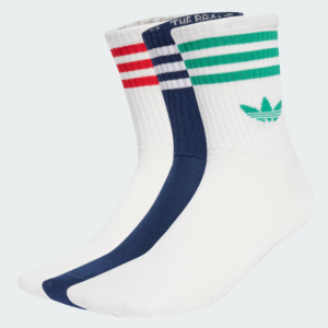 Adidas 3-Stripes Crew Socks 3 Pairs, Unisex Cushioned Sports Socks, Everyday Comfort Fit, Gym & Casual Streetwear Essentials, Trending UK TikTok Style,Mixed packaging 3Pairs