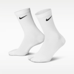 Nike Everyday Plus Lightweight Crew Socks for Men & Women, Cushioned Comfort Sports Socks, Breathable Everyday Essentials, Gym & Streetwear Must-Have,White