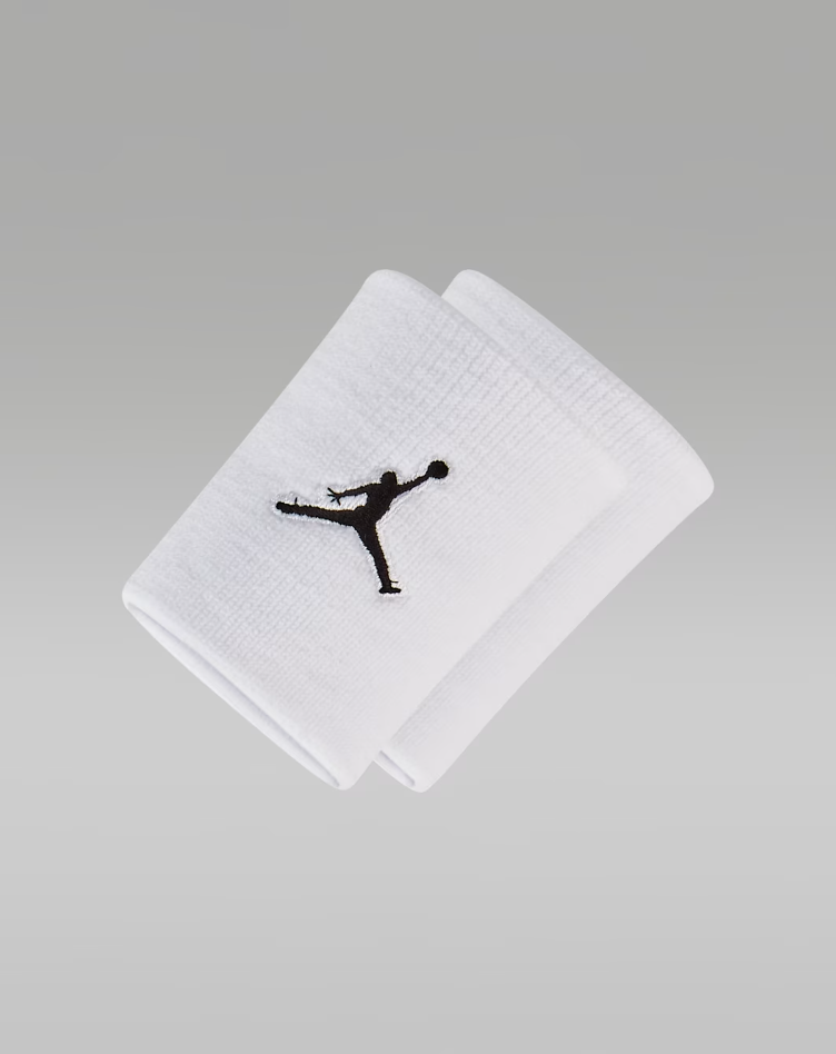 Nike Jordan Jumpman Wristbands – Sweat-Wicking Basketball Wristbands for Training, Gym & Everyday Sport Style,White